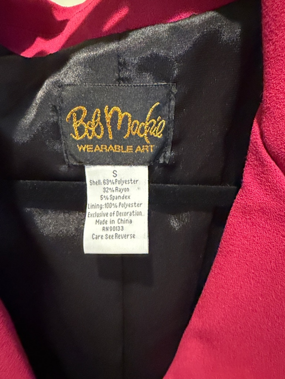 Bob Mackie pink blazer with embroidery and pearl beading size small - Picture 4 of 4
